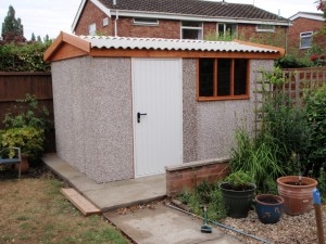 Concrete Hanson Apex Shed  Hanson Apex Shed 